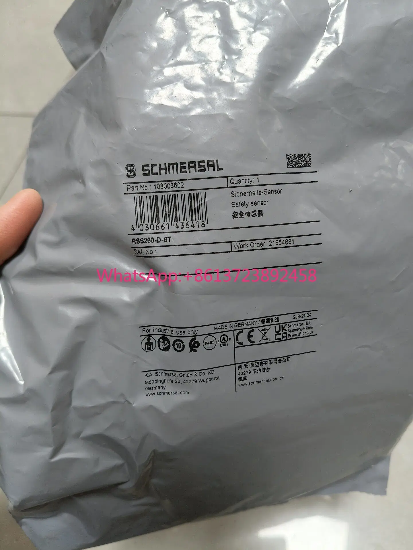 Schmerseyr RS260-D-ST Order number 103003602 Safety sensor in Stock
Schmerseyr RS260-D-ST Order number 103003602 Safety sensor in Stock