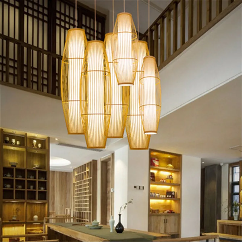 Bamboo art bamboo weaving lamp new Chinese style zen tea room homestay chandelier creative restaurant hotel hot pot shop
Bamboo art bamboo weaving lamp new Chinese style zen tea room homestay chandelier creative restaurant hotel hot pot shop