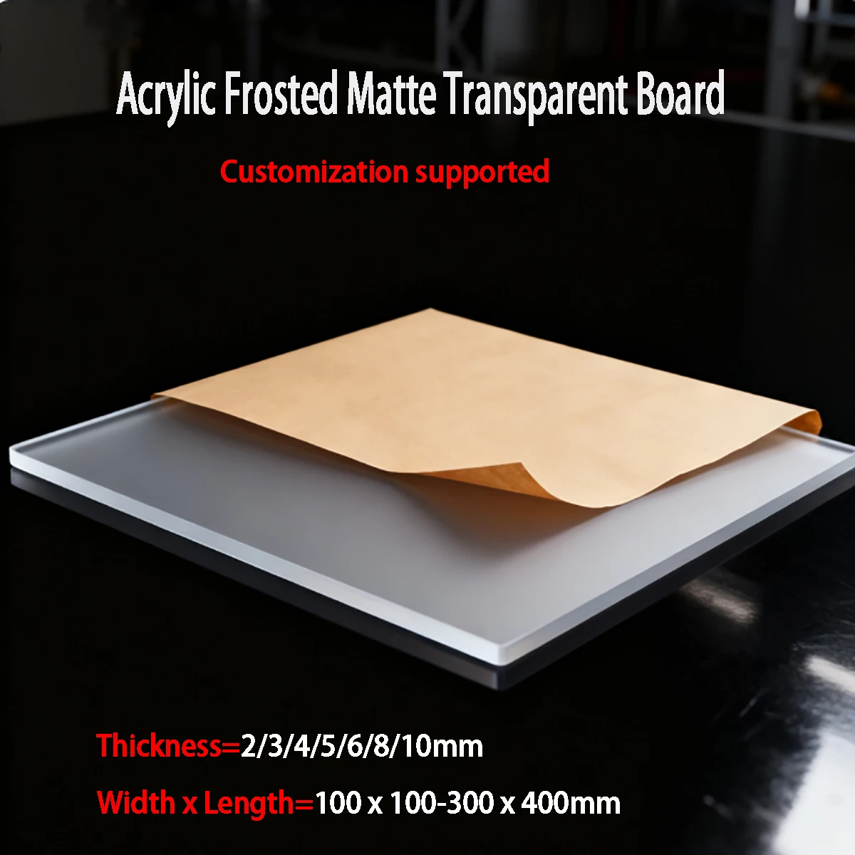 Frosted Acrylic Diffusion Board - Matte Transparent Semi-Transparent Organic Glass Sheet DIY Handmade Material
Frosted Acrylic Diffusion Board - Matte Transparent Semi-Transparent Organic Glass Sheet DIY Handmade Material