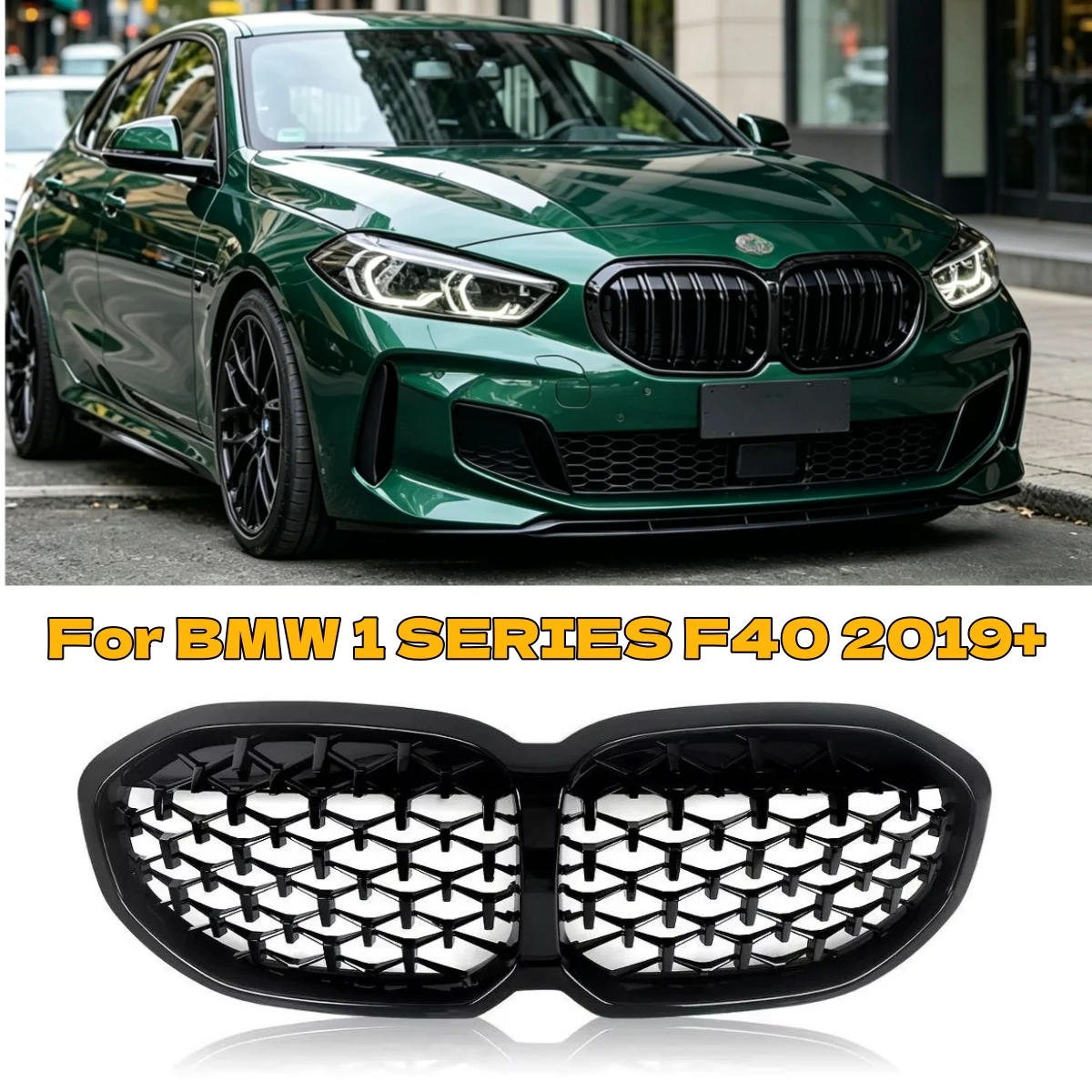 For BMW 1 SERIES F40 2019+ Car Front Grille Racing Grill Sport Grid Diamond Style Black/Chrome ABS Accessorie
For BMW 1 SERIES F40 2019+ Car Front Grille Racing Grill Sport Grid Diamond Style Black/Chrome ABS Accessorie