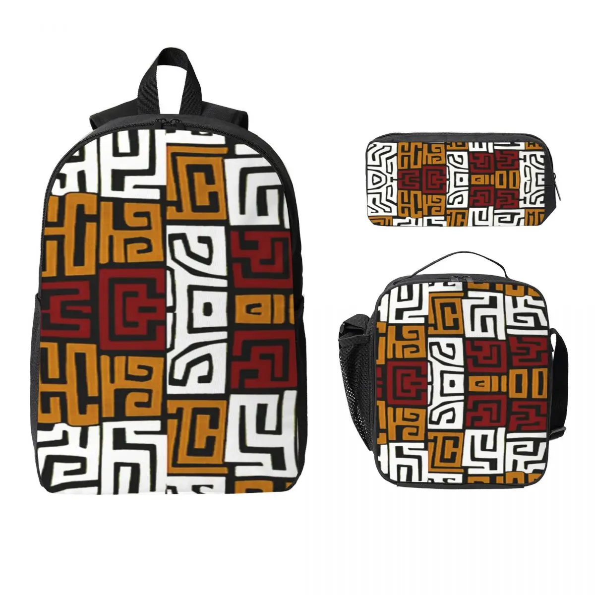 African Kuba Fabric Backpack Student Boys Girls BookBag School Bag Computer Shoulder Bags 3ps Insulated Lunch Bag Pencil Case
African Kuba Fabric Backpack Student Boys Girls BookBag School Bag Computer Shoulder Bags 3ps Insulated Lunch Bag Pencil Case