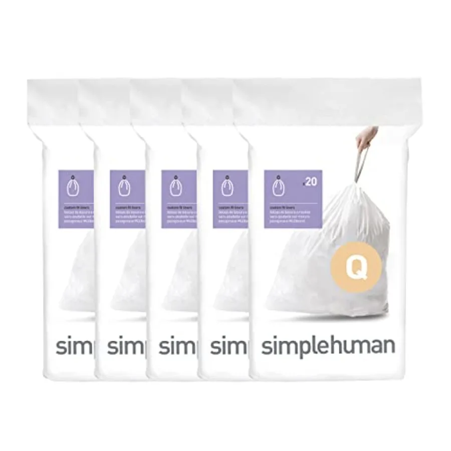 Code Q Custom Fit Liners, Drawstring Kitchen Trash Bags, One-by-One Mess-Free Dispense, Extra Thick and Double Seamed, 50% PCR
Code Q Custom Fit Liners, Drawstring Kitchen Trash Bags, One-by-One Mess-Free Dispense, Extra Thick and Double Seamed, 50% PCR
