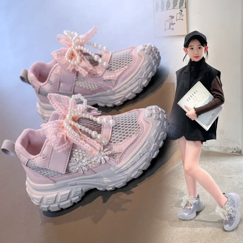 Children's Casual Shoes Mesh Breathable Girls' Sports Sandals 2025 Summer New Fashion Bow Tie Girls' Princess Shoes
Children's Casual Shoes Mesh Breathable Girls' Sports Sandals 2025 Summer New Fashion Bow Tie Girls' Princess Shoes