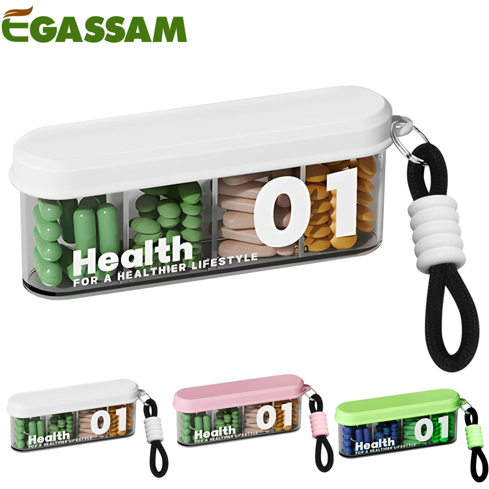 1PCS Small Pill Case, Portable Pill Organizer, Pill Container for Pocket 4 Compartments, Daily Compact Travel Medicine Holder
1PCS Small Pill Case, Portable Pill Organizer, Pill Container for Pocket 4 Compartments, Daily Compact Travel Medicine Holder