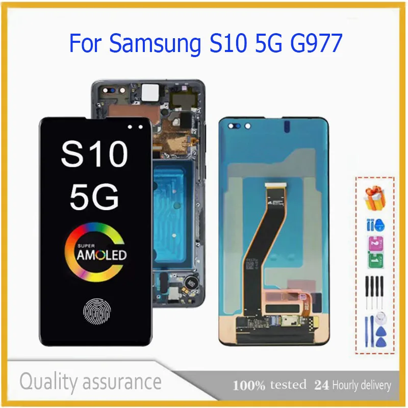 for Samsung S10 G975 G975F Lcd Display Digital Touch Screen with Frame for Samsung Galaxy S10 Assembly Replacement
for Samsung S10 G975 G975F Lcd Display Digital Touch Screen with Frame for Samsung Galaxy S10 Assembly Replacement