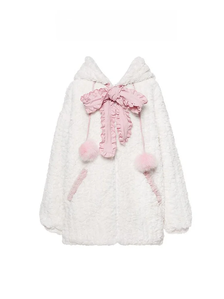 Cute Fleece Lined Hoodie Women's Thickened Rabbit Ear Fluffy Outerwear Warm Coat Long Sleeve Zipper Closure Color Commu...
Cute Fleece Lined Hoodie Women's Thickened Rabbit Ear Fluffy Outerwear Warm Coat Long Sleeve Zipper Closure Color Commu...