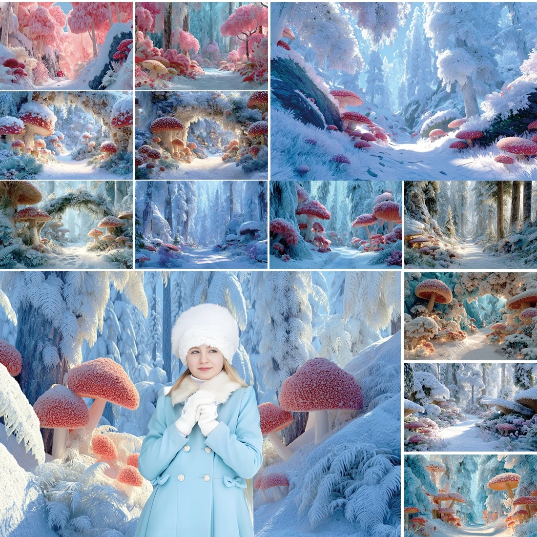 MOON.QG Birthday Winter Fairy Forest Backgrounds For Photographs Mushroom Arch Snow Pine Backdrop Photozone Studio Photo Decor
MOON.QG Birthday Winter Fairy Forest Backgrounds For Photographs Mushroom Arch Snow Pine Backdrop Photozone Studio Photo Decor