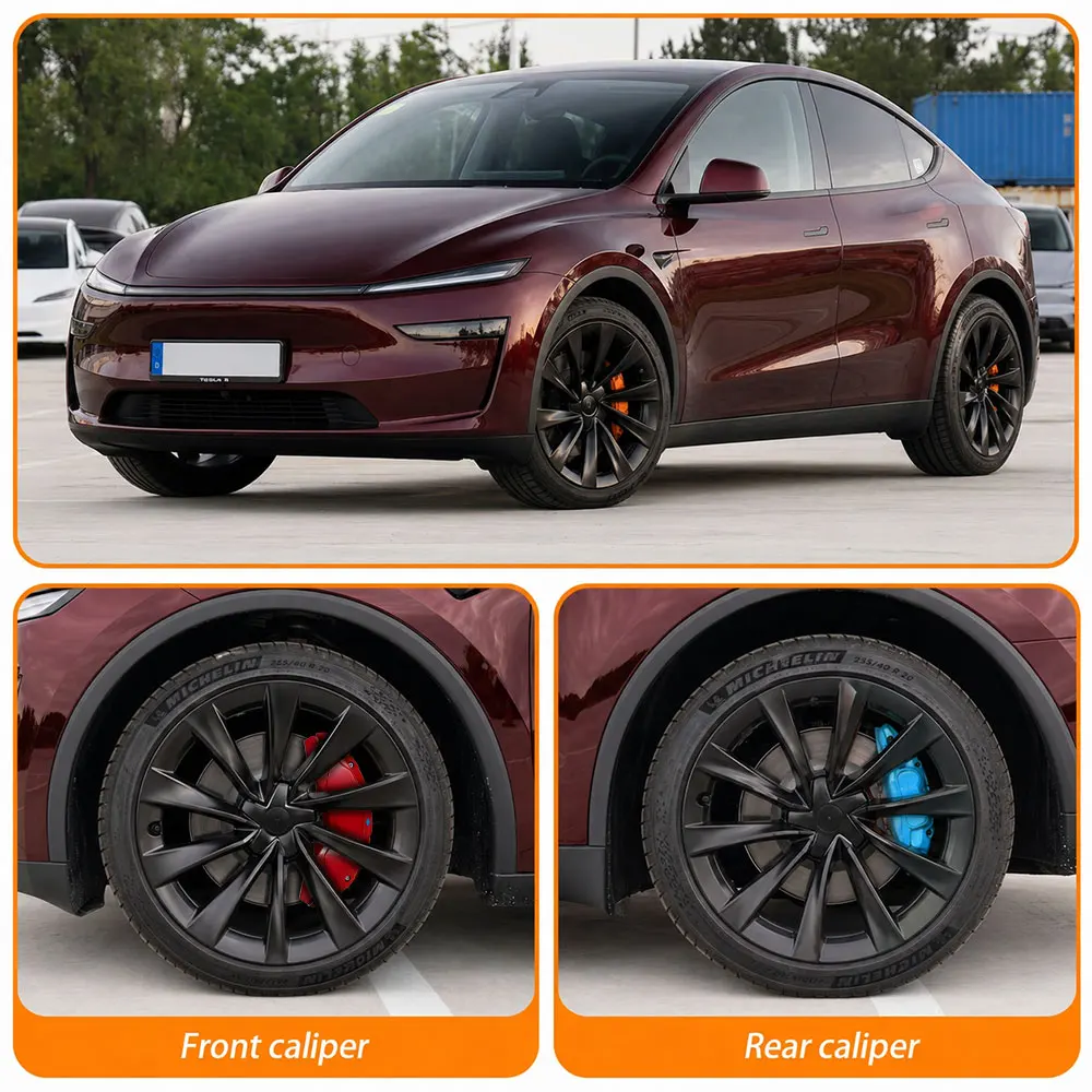 Fit for Tesla Model Y Juniper 2024 2025 2026 Made in Germany Brake Caliper Covers 4pcs/set with Decals Accessories
Fit for Tesla Model Y Juniper 2024 2025 2026 Made in Germany Brake Caliper Covers 4pcs/set with Decals Accessories