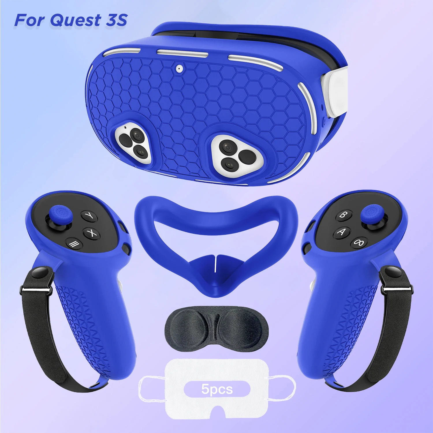 Силиконовый защитный чехол для Meta Quest 3S, аксессуары, контроллер гарнитуры VR, мягкий чехол с защитой от царапин для Oculus Quest 3S
Силиконовый защитный чехол для Meta Quest 3S, аксессуары, контроллер гарнитуры VR, мягкий чехол с защитой от царапин для Oculus Quest 3S