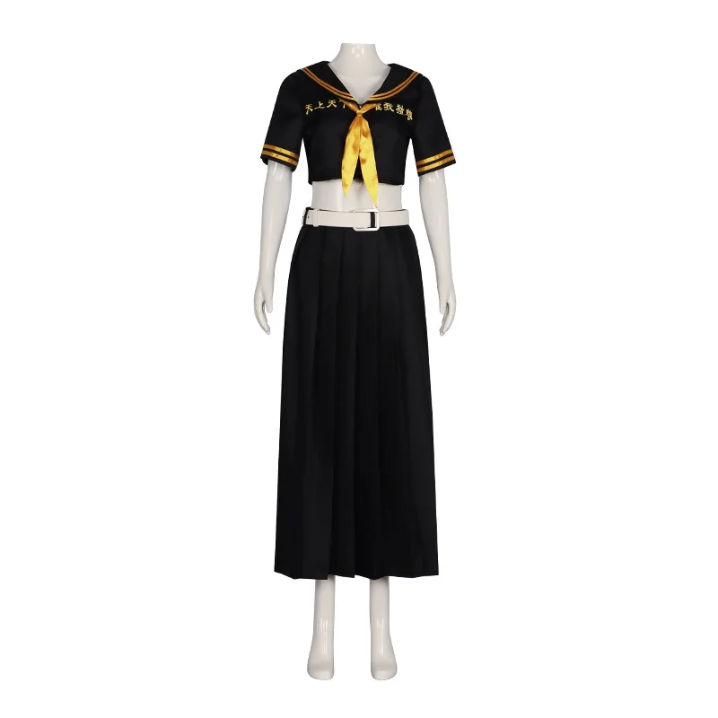 Anime Tokyo Revengers Mikey Manjiro Sano Cosplay Costume Black Sexy Top Skirt JK Uniform Women Sailor Dress Halloween Party Suit
Anime Tokyo Revengers Mikey Manjiro Sano Cosplay Costume Black Sexy Top Skirt JK Uniform Women Sailor Dress Halloween Party Suit