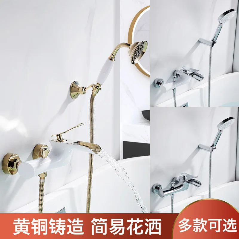 Waterfall Simple Shower Light Luxury Texture Shower Various Choices Full Copper Bathroom Shower Shower Set
Waterfall Simple Shower Light Luxury Texture Shower Various Choices Full Copper Bathroom Shower Shower Set