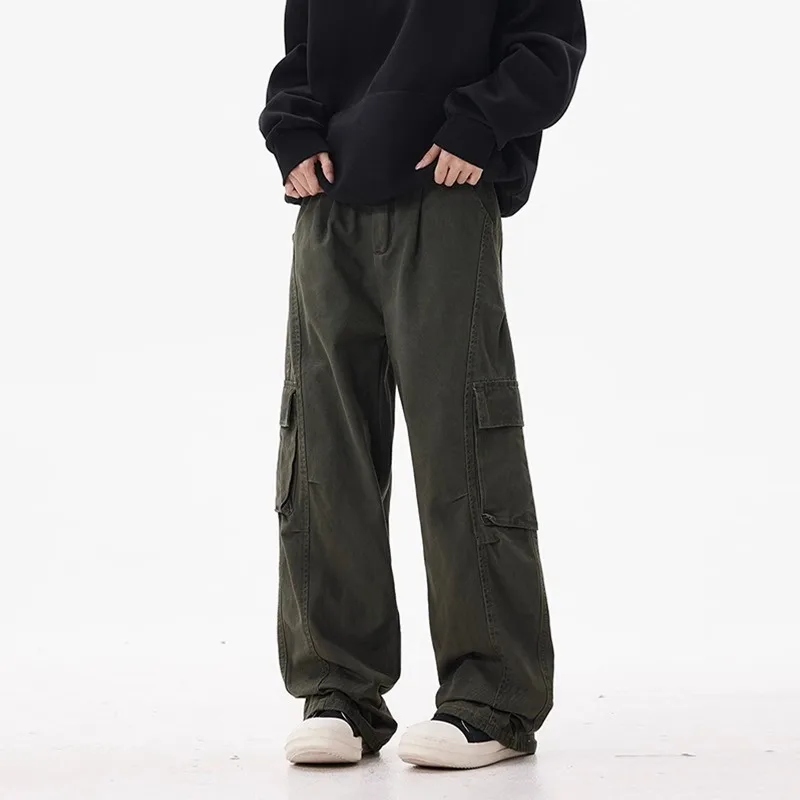 Spring and Autumn new work pants men's loose straight leg casual pants American fashion brand multi pocket wide leg pants
Spring and Autumn new work pants men's loose straight leg casual pants American fashion brand multi pocket wide leg pants