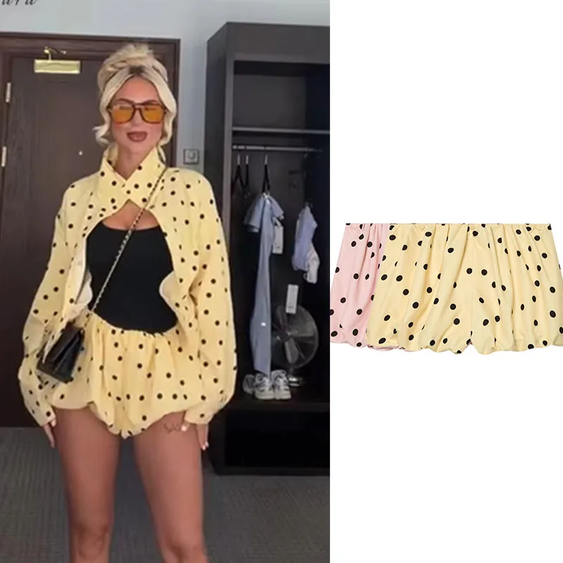 2026 Summer New Women's Short Style Fashionable Women's Mid-Waist Polka Dot Balloon Fit Bubble Shorts Fashion High Street Beach
2026 Summer New Women's Short Style Fashionable Women's Mid-Waist Polka Dot Balloon Fit Bubble Shorts Fashion High Street Beach