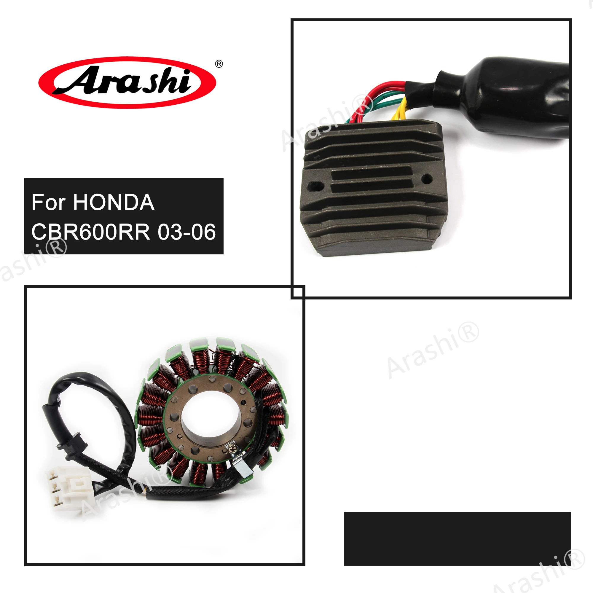 Arashi For HONDA CBR600RR 2003 - 2006 Engine Stator Coil Voltage Rectifier Regulator Generator Alternator CBR600 CBR 600 RR 2004
Arashi For HONDA CBR600RR 2003 - 2006 Engine Stator Coil Voltage Rectifier Regulator Generator Alternator CBR600 CBR 600 RR 2004