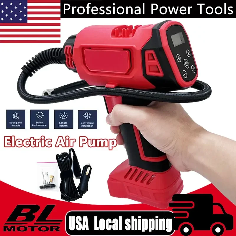 Electric Air Pump Cordless Car Tire Automatic Inflator Handheld Air Compressor Power Tools Fit Milwaukee 18V Battery
Electric Air Pump Cordless Car Tire Automatic Inflator Handheld Air Compressor Power Tools Fit Milwaukee 18V Battery