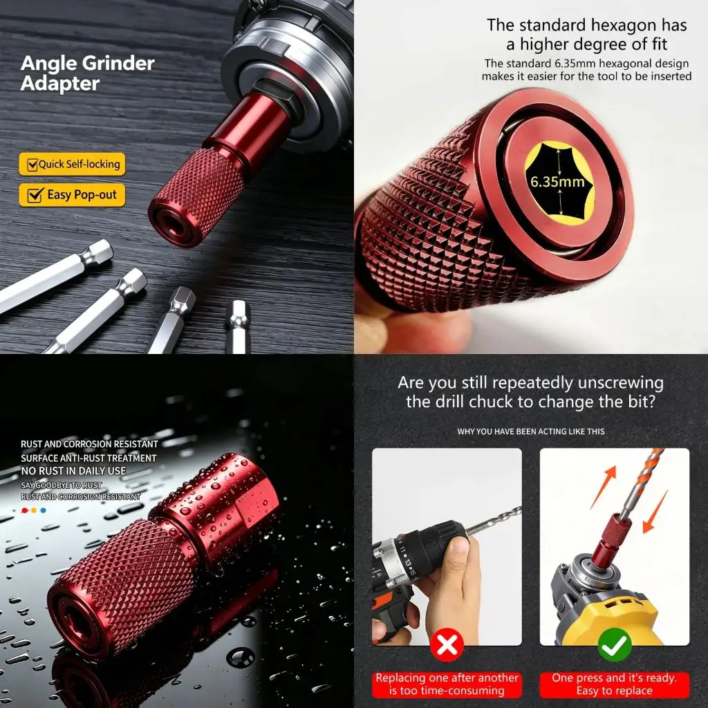 Angled Grinder Tool Converters Adapter To 6.35Mm Shanks Connection high quality
Angled Grinder Tool Converters Adapter To 6.35Mm Shanks Connection high quality