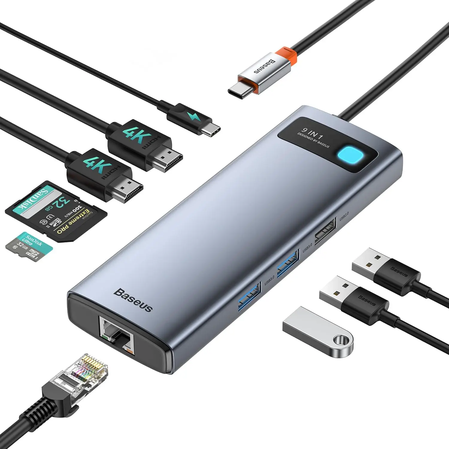 9-in-1 USB C Docking Station with Dual 4K HDMI, Gigabit LAN, 85W PD Charging for Laptops and Phones
9-in-1 USB C Docking Station with Dual 4K HDMI, Gigabit LAN, 85W PD Charging for Laptops and Phones