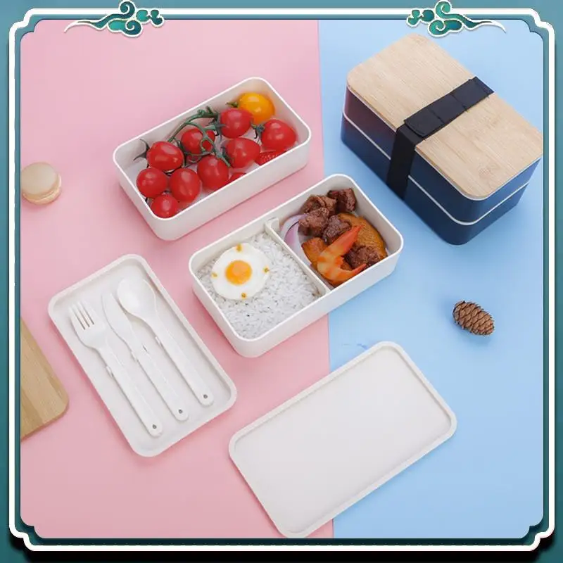 Reliable Japanese Style Lunch Box Simple Double Layer Lunch Box With Knife, Fork & Spoon Separation Student Lunch Box
Reliable Japanese Style Lunch Box Simple Double Layer Lunch Box With Knife, Fork & Spoon Separation Student Lunch Box