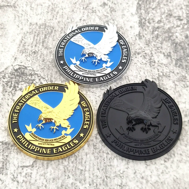 3D The Fraternal Order Metal of Eagles Philippine Eagle Chrome Zinc Alloy Adhesive Emblem Badge Car Sticker
3D The Fraternal Order Metal of Eagles Philippine Eagle Chrome Zinc Alloy Adhesive Emblem Badge Car Sticker