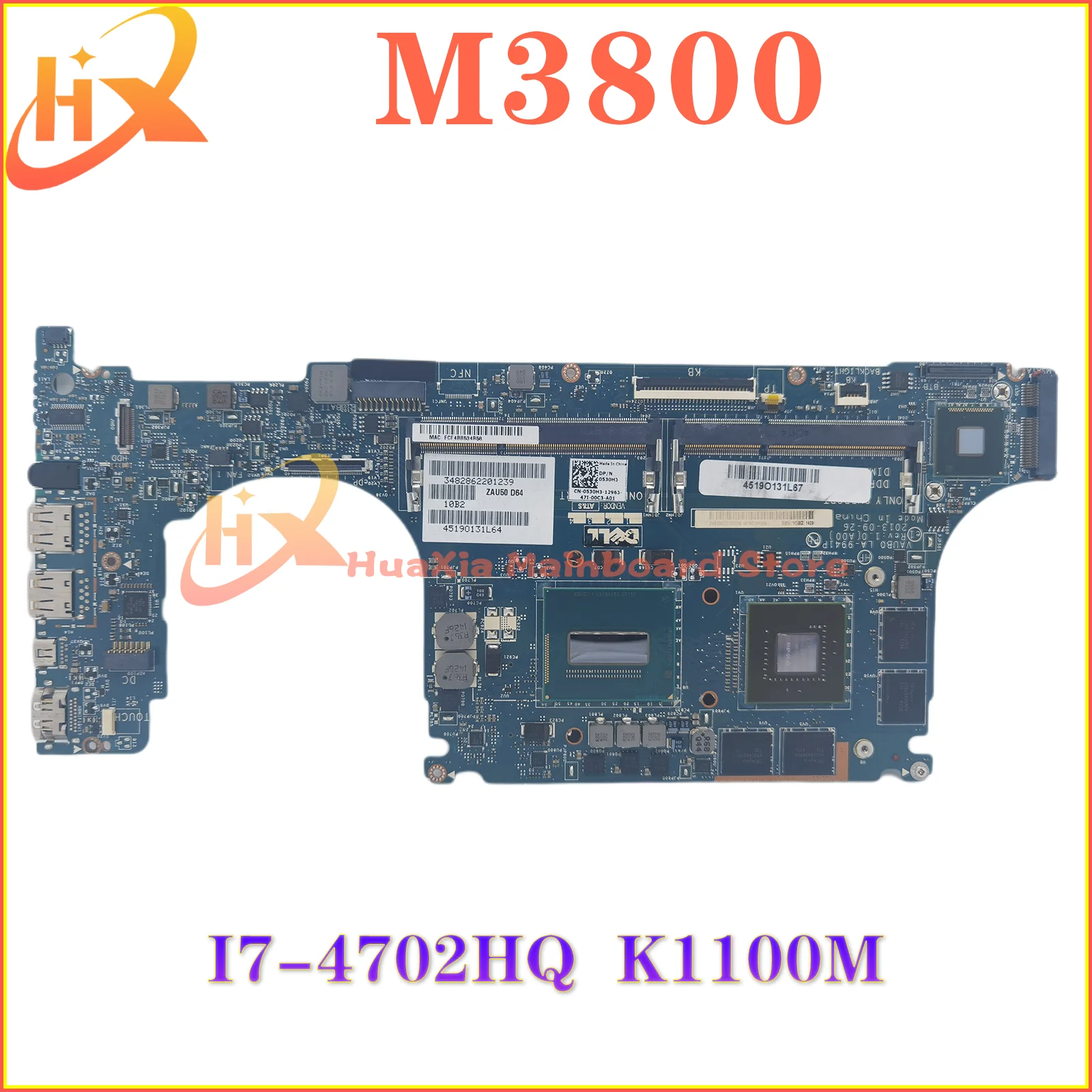 Материнская плата KEFU для ноутбука DELL XPS15 9530 Precision M3800, материнская плата для ноутбука, аналогичная модели с процессором i7-4702HQ K1100M/2GB-GPU
Материнская плата KEFU для ноутбука DELL XPS15 9530 Precision M3800, материнская плата для ноутбука, аналогичная модели с процессором i7-4702HQ K1100M/2GB-GPU