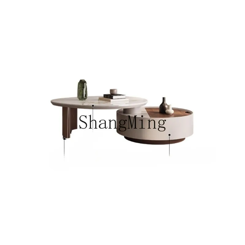 ZHB retro round rotating coffee table living room household small apartment modern minimalist coffee table
ZHB retro round rotating coffee table living room household small apartment modern minimalist coffee table