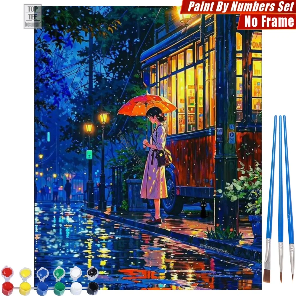 Rainy night woman DIY Painting By Numbers Set - Orange umbrella tram Quality Family Time Halloween Gift For Friend
Rainy night woman DIY Painting By Numbers Set - Orange umbrella tram Quality Family Time Halloween Gift For Friend