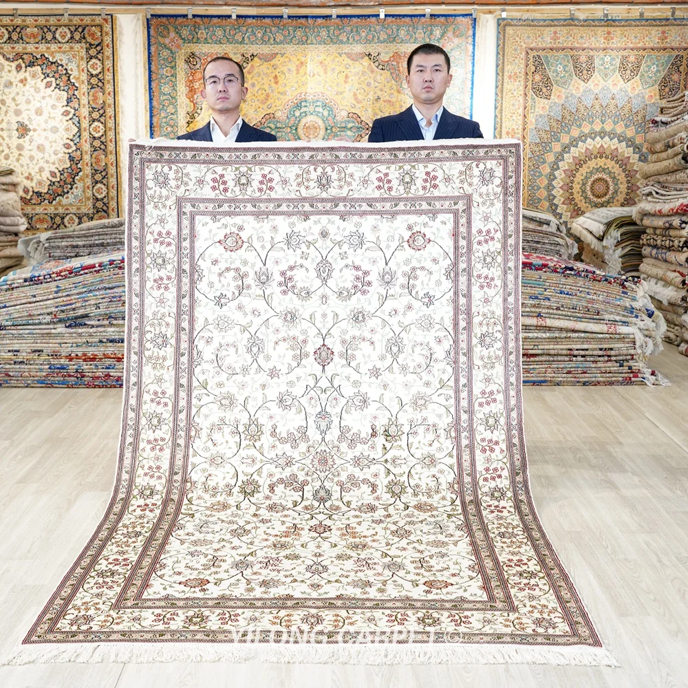 152x244 см персидский шелковый ковер ручной работы, элегантный медальон Qum ковер (YJH166AB)
152x244 см персидский шелковый ковер ручной работы, элегантный медальон Qum ковер (YJH166AB)