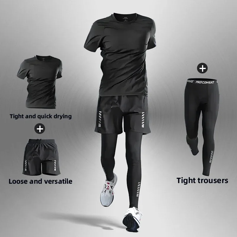 Быстросохнущий облегающий костюм, мужское термобелье для бега, фитнеса, тренировок, весенне-осенних видов спорта, высокая эластичная основа
Быстросохнущий облегающий костюм, мужское термобелье для бега, фитнеса, тренировок, весенне-осенних видов спорта, высокая эластичная основа