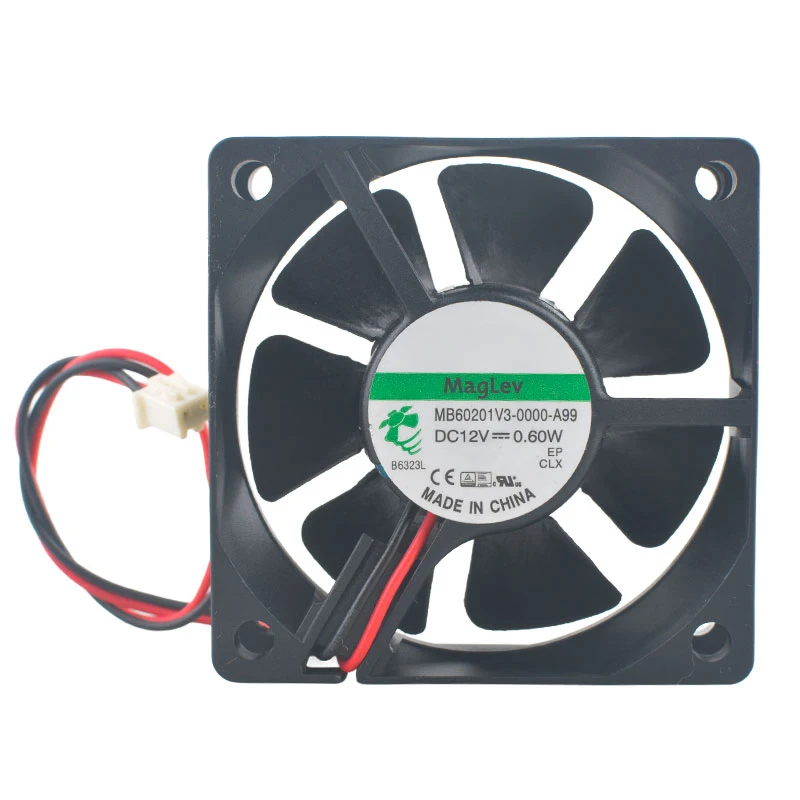 (2pcs) MB60201V3-0000-A99 6cm 60mm Cooling Fan 60x60x20mm DC12V 0.6W 2-Pin 3000rpm Quiet Power Supply Cooling Fan
(2pcs) MB60201V3-0000-A99 6cm 60mm Cooling Fan 60x60x20mm DC12V 0.6W 2-Pin 3000rpm Quiet Power Supply Cooling Fan