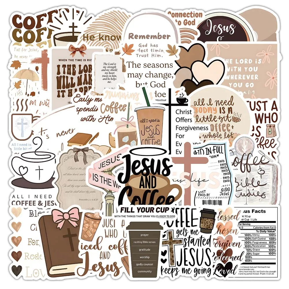 50PCS Coffee and Jesus Graffiti Stickers Creative Word Cartoon Decal DIY Luggage Phone Cup Guitar Scrapbook Waterproof Sticker
50PCS Coffee and Jesus Graffiti Stickers Creative Word Cartoon Decal DIY Luggage Phone Cup Guitar Scrapbook Waterproof Sticker