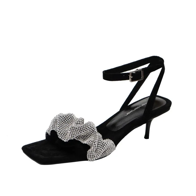 Spring Summer Women's Fairy Style Sandals High Heels Buckle Strap Diamond Embellished mid Heel Square Head Fashionable S...
Spring Summer Women's Fairy Style Sandals High Heels Buckle Strap Diamond Embellished mid Heel Square Head Fashionable S...