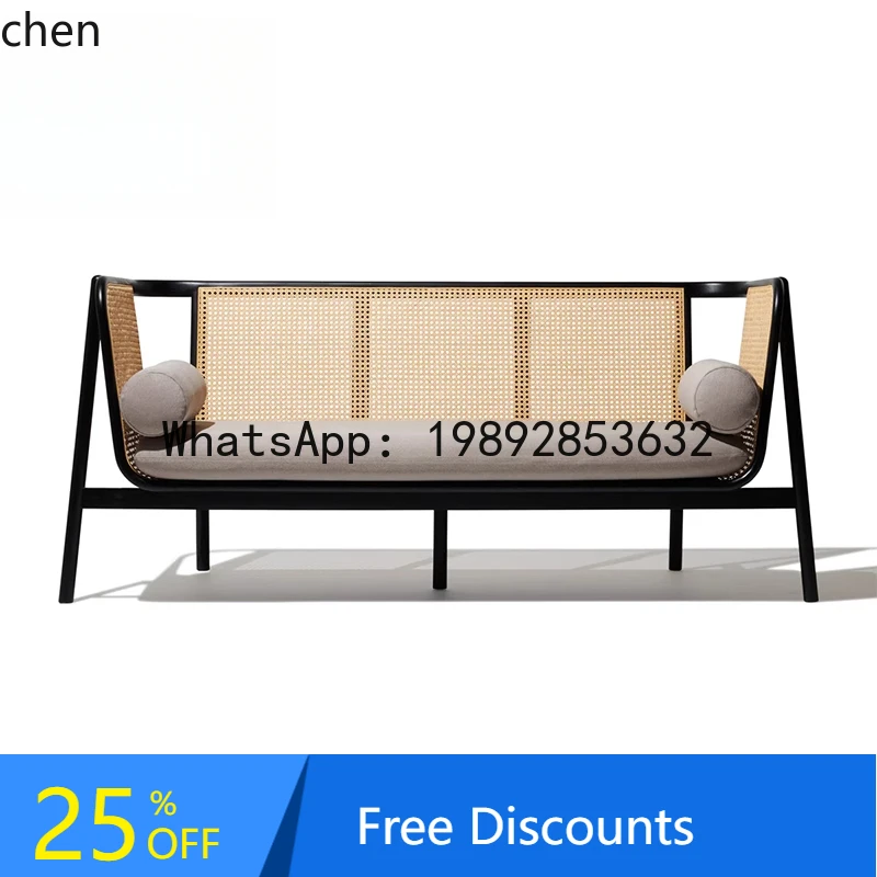 X1 lobby lounge area, simple wabi-sabi wind solid wood rattan three-person meeting leisure sofa
X1 lobby lounge area, simple wabi-sabi wind solid wood rattan three-person meeting leisure sofa