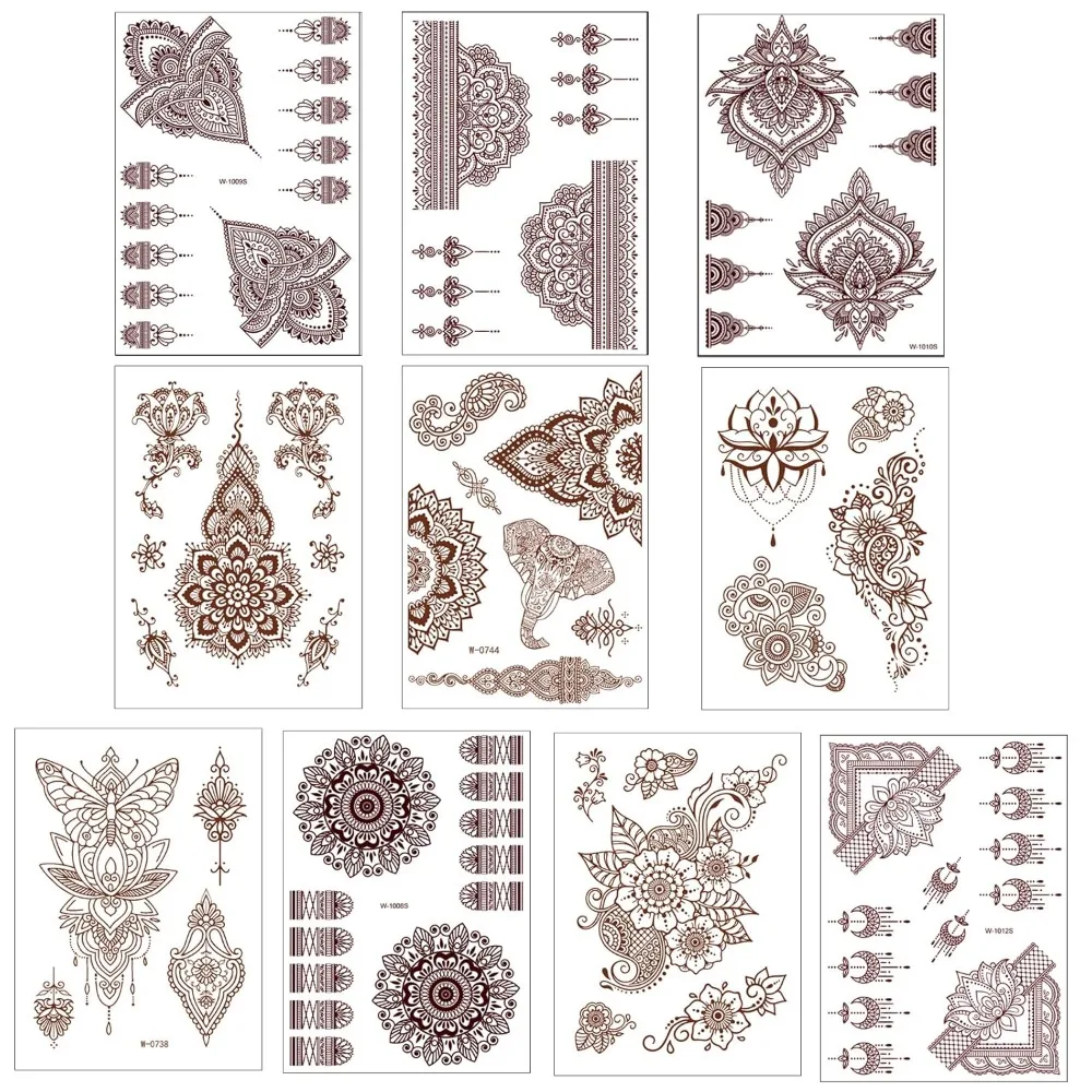 10 Pieces Henna Tattoo Set Temporary Tattoo Stickers Lace Pattern Fake Tattoo Henna Stickers
10 Pieces Henna Tattoo Set Temporary Tattoo Stickers Lace Pattern Fake Tattoo Henna Stickers