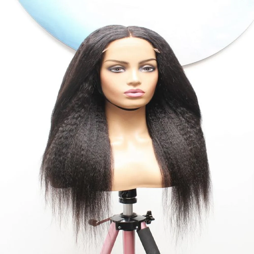 Yaki Soft Long 26'' Black Kinky Straight 180Density Lace Front Wig For Black Women Babyhair Preplucked Heat Resistant Daily
Yaki Soft Long 26'' Black Kinky Straight 180Density Lace Front Wig For Black Women Babyhair Preplucked Heat Resistant Daily
