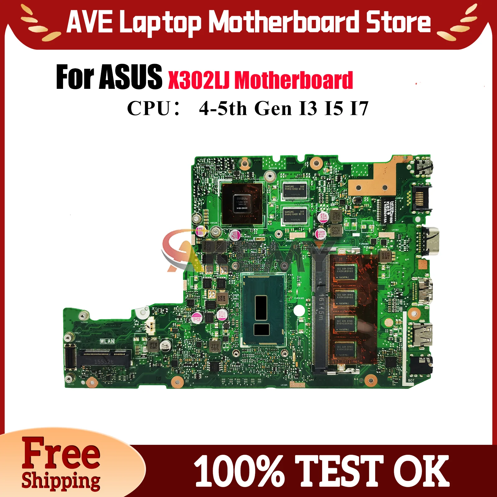 X302LJ Laptop Motherboard For ASUS VivoBook X302L X302LJ Notebook Mainboard With I3 I5 I7 CPU 100% tests OK fast shipping stk
X302LJ Laptop Motherboard For ASUS VivoBook X302L X302LJ Notebook Mainboard With I3 I5 I7 CPU 100% tests OK fast shipping stk