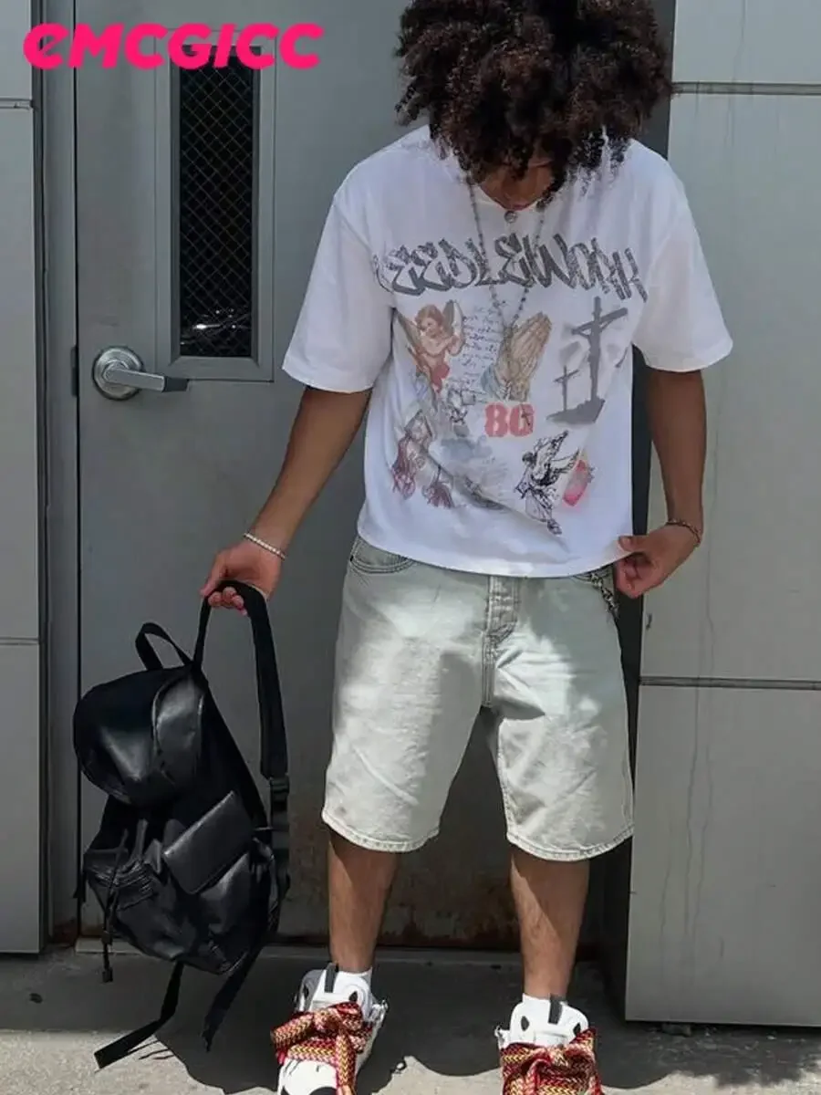 Mens Y2K Graphic Tee Cotton Short Sleeve Casual Round Neck T-Shirt
Mens Y2K Graphic Tee Cotton Short Sleeve Casual Round Neck T-Shirt