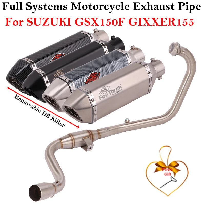 Full Systems For SUZUKI GSX150F GSX 150F GIXXER155 Gixxer 155 Motorcycle Exhaust Escape Modify Front Link Pipe Muffler DB Killer
Full Systems For SUZUKI GSX150F GSX 150F GIXXER155 Gixxer 155 Motorcycle Exhaust Escape Modify Front Link Pipe Muffler DB Killer