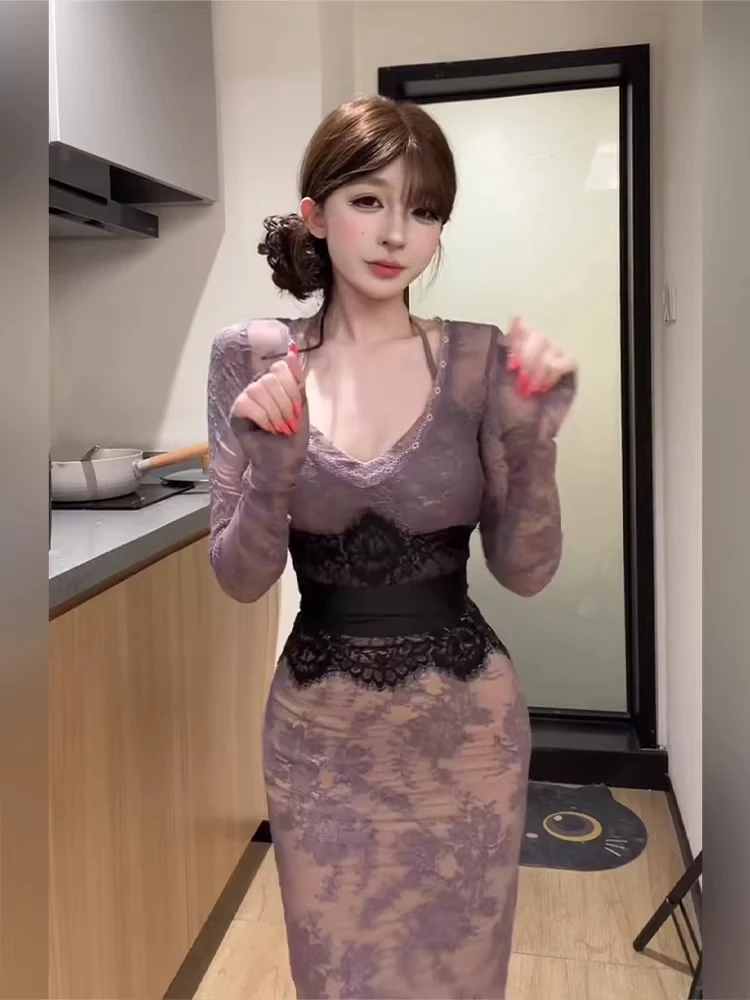 Сексуальное кружевное платье с V-образным вырезом, длинное, женское, зимнее, приталенное, с высокой талией, облегающее, приятное для кожи, дышащее
Сексуальное кружевное платье с V-образным вырезом, длинное, женское, зимнее, приталенное, с высокой талией, облегающее, приятное для кожи, дышащее