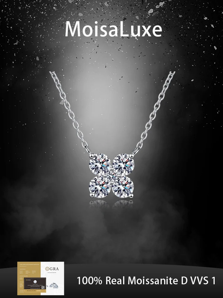 MoisaLuxe Official Store Moissanite Plata Sterling 925 Silver Women's Petal Pendant Necklace For Women Clavicle Chain Jewelry
MoisaLuxe Official Store Moissanite Plata Sterling 925 Silver Women's Petal Pendant Necklace For Women Clavicle Chain Jewelry