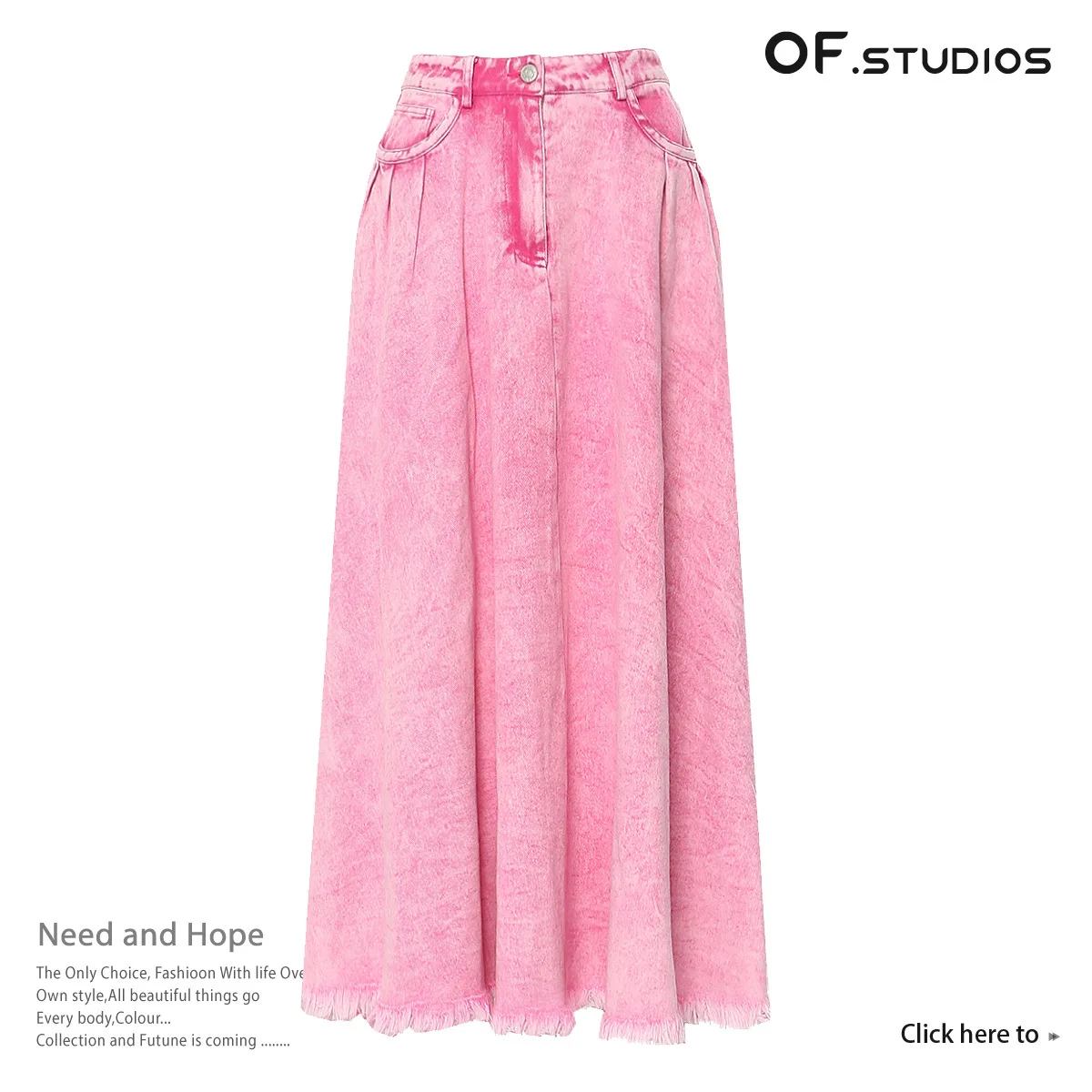 Spring new women's denim long skirt solid color fashionable versatile slimming high waist fringed design big swing skirt
Spring new women's denim long skirt solid color fashionable versatile slimming high waist fringed design big swing skirt