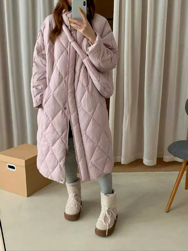 Winter Long with Package Argyle Down Jacket Women White Duck Down Knee Length Down Jackets Female Stand Collar Parker Outwears
Winter Long with Package Argyle Down Jacket Women White Duck Down Knee Length Down Jackets Female Stand Collar Parker Outwears