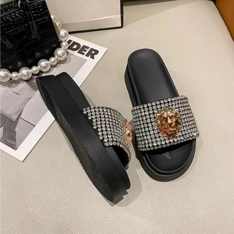 Net red slippers female summer wear non-slip muffin thick sole flip-flops 100 wedge heel rhinestone beach shoes 35
Net red slippers female summer wear non-slip muffin thick sole flip-flops 100 wedge heel rhinestone beach shoes 35