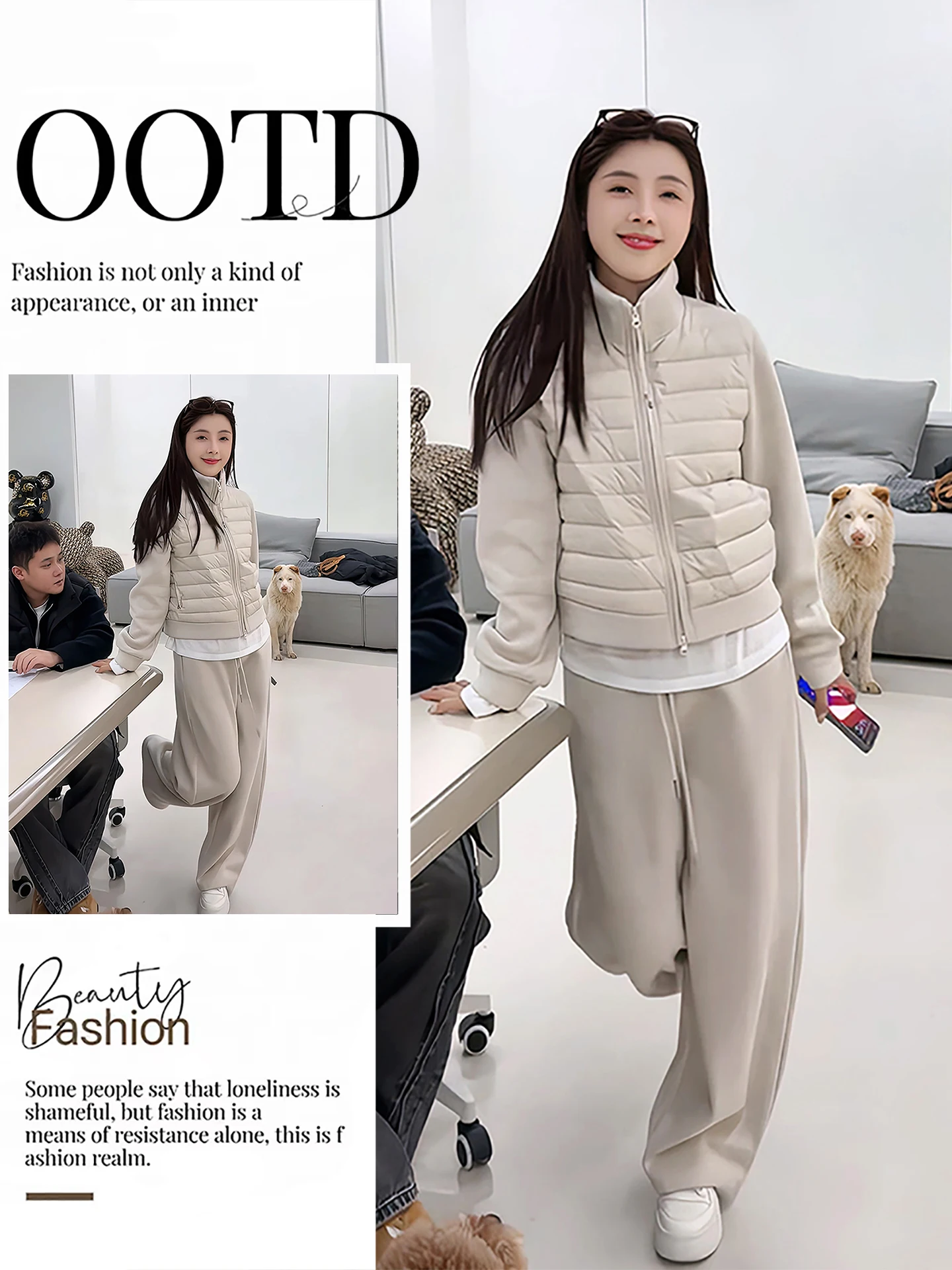 2025 Winter Faion Korean Sle Casual Versatile Long Sve Cotton Jaet And Wide Leg Pants Set Age Reducing Stand Collar
2025 Winter Faion Korean Sle Casual Versatile Long Sve Cotton Jaet And Wide Leg Pants Set Age Reducing Stand Collar