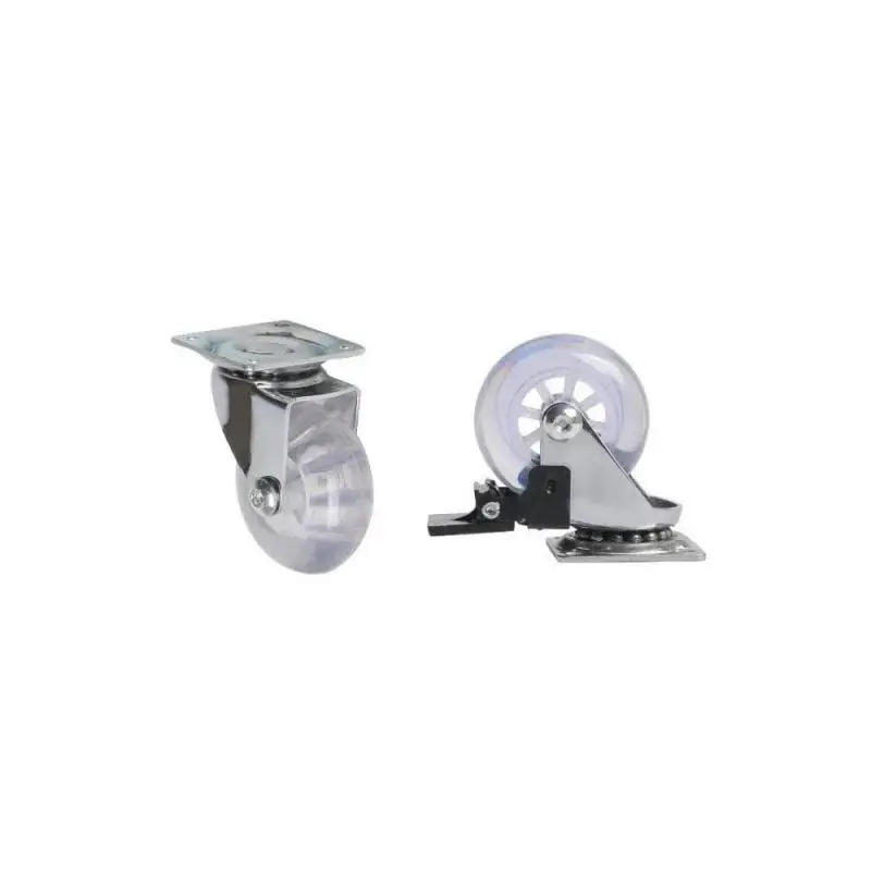 4 Packs 1.5 Inch Pu Transparent Crystal Wheel With Brake Furniture Universal Casters
4 Packs 1.5 Inch Pu Transparent Crystal Wheel With Brake Furniture Universal Casters