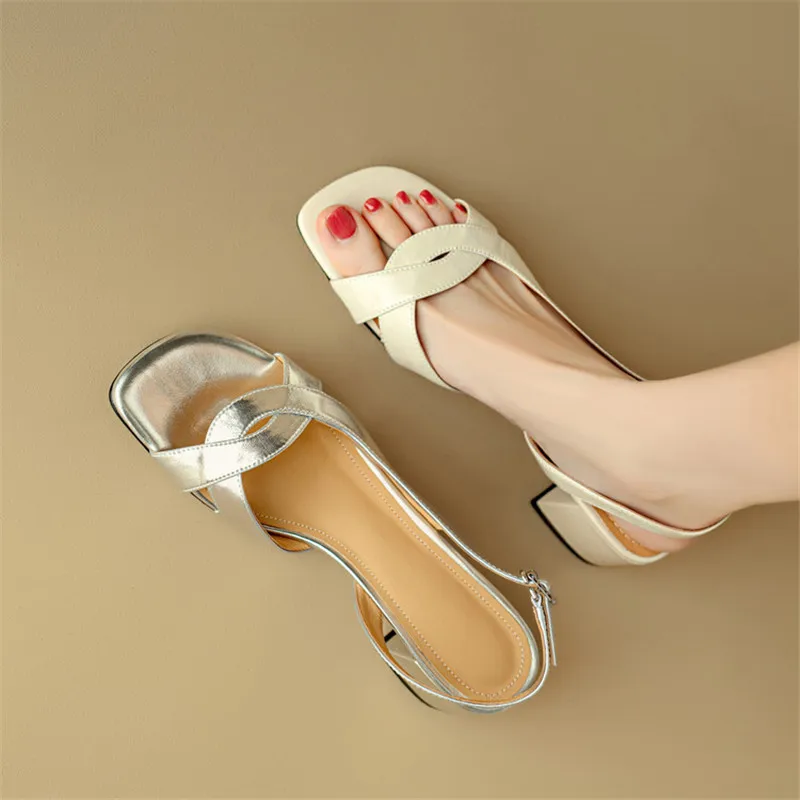 New Summer Sandals Split Leather Women Shoes Round Toe Shoes for Women Fashion Chunky Heel Sandals Handmade Mid Heels Sandals
New Summer Sandals Split Leather Women Shoes Round Toe Shoes for Women Fashion Chunky Heel Sandals Handmade Mid Heels Sandals