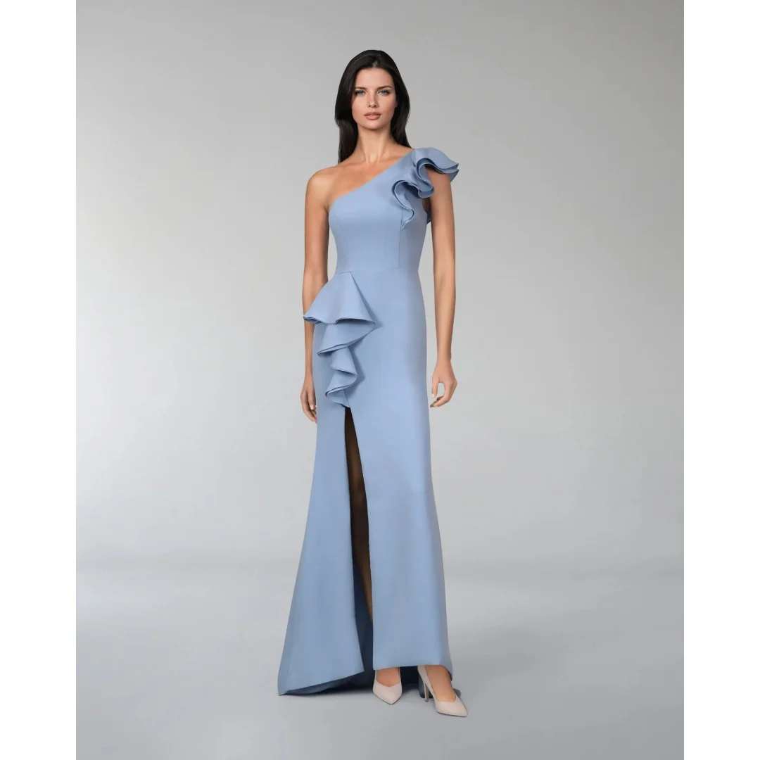 Mina One Shoulder Dresses for Special Events Customized Off the Shoulder Ruffles. Front Split Evening Dresses Women Elegant Prom
Mina One Shoulder Dresses for Special Events Customized Off the Shoulder Ruffles. Front Split Evening Dresses Women Elegant Prom