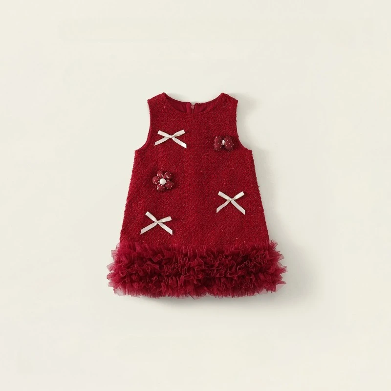 Baby Girl Dress Fall Winter Toddler Solid Color Bow Long-Sleeve Dresses Christmas-Themed Kids Costume Children Clothing
Baby Girl Dress Fall Winter Toddler Solid Color Bow Long-Sleeve Dresses Christmas-Themed Kids Costume Children Clothing