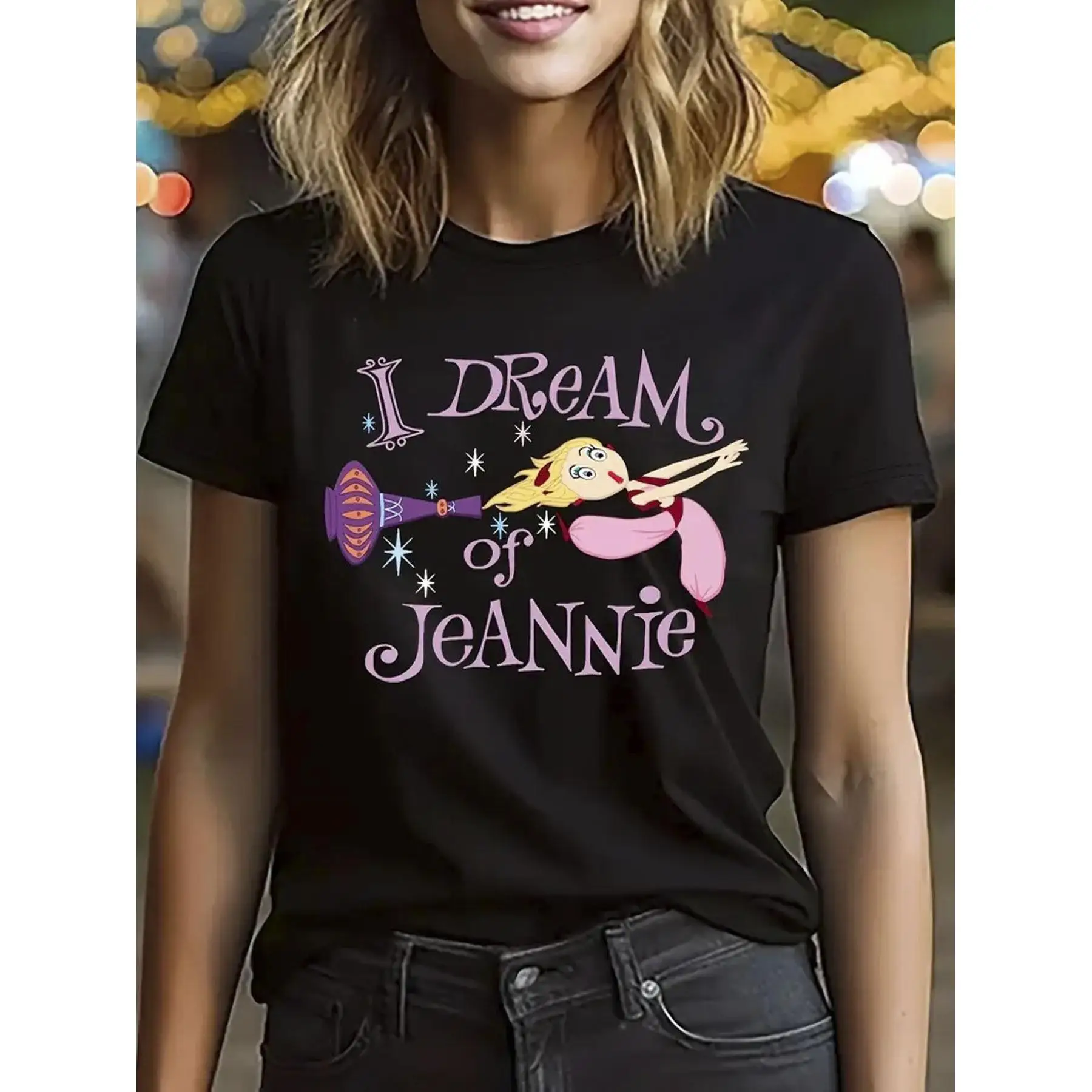 100% Pure, I Dreamed of Jenny Pattern Printed T-Shirt for Spring And Summer Round Neck Short Sleeved Women'S T-Shirt
100% Pure, I Dreamed of Jenny Pattern Printed T-Shirt for Spring And Summer Round Neck Short Sleeved Women'S T-Shirt