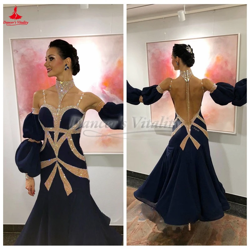 Adults Ballroom Dance Lantern Bubble Sleeves Backless Modern Dresses High-end Luxury Customize Waltz Foxtrot Competition Clothes
Adults Ballroom Dance Lantern Bubble Sleeves Backless Modern Dresses High-end Luxury Customize Waltz Foxtrot Competition Clothes