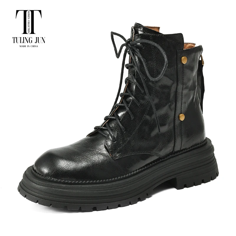 TULING JUN 2024 Winter Woman Round Head Zip Ankle Boots Solid Color Med Heels Retro Work & Safety Shoes For Female T-8513
TULING JUN 2024 Winter Woman Round Head Zip Ankle Boots Solid Color Med Heels Retro Work & Safety Shoes For Female T-8513